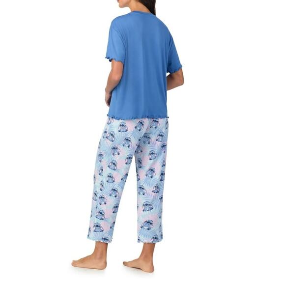 Disney Stitch Ohana 2-Piece Soft Pajama Set T-Shirt/Pants Women's Medium NWOT - Picture 3 of 9